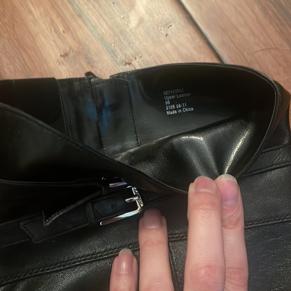 Ralph Lauren Black Stiletto Heels Boots with decorative buckles - Picture 2 of 3